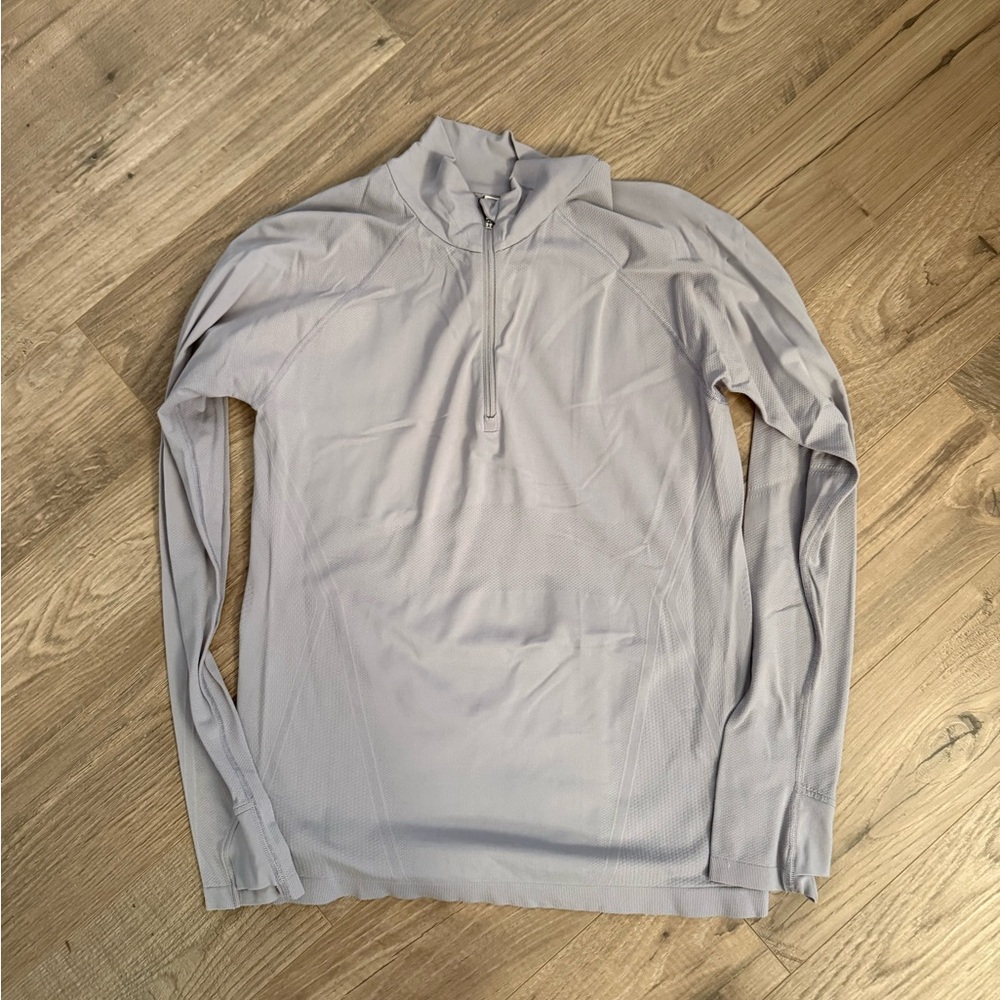 Athleta Light Gray/Purple Pullover - image 1